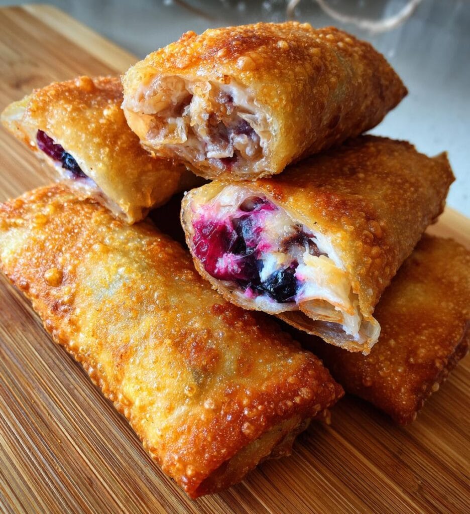 Blueberry cream cheese Egg rolls